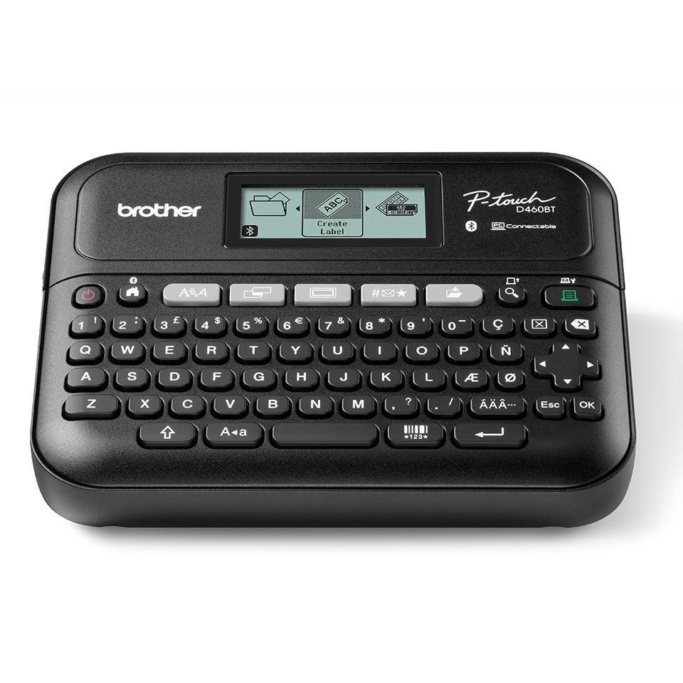 BROTHER PT-D460BTVP Etiqueteuse professionnelle Bluetooth 18mm avec mallette de transport adaptateur secteur un ruban TZ-0