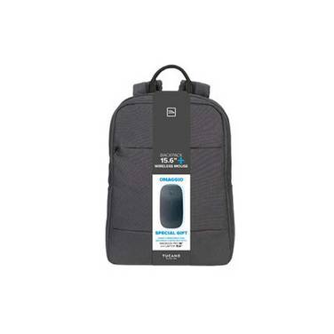 Tucano Backpack + Mouse, Sac à dos, 39,6 cm (15.6"), Sangle épaule