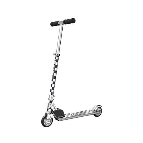 Trottinette pliable Enfant RAZOR A Checked Out Noir-Blanc-3