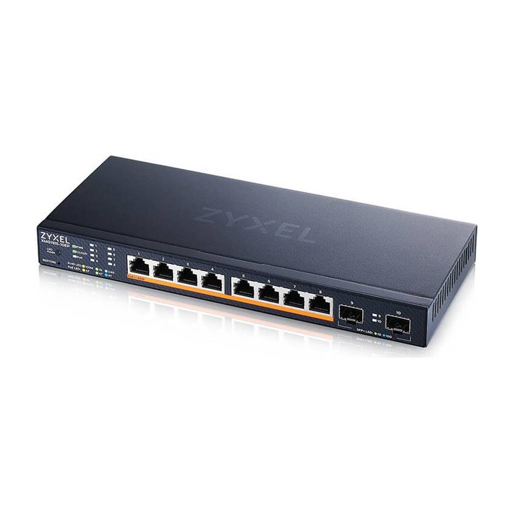 Zyxel XMG1915-10EP, Géré, L2, 2.5G Ethernet (100/1000/2500), Connexion Ethernet, supportant l'alimentation via ce port (-3