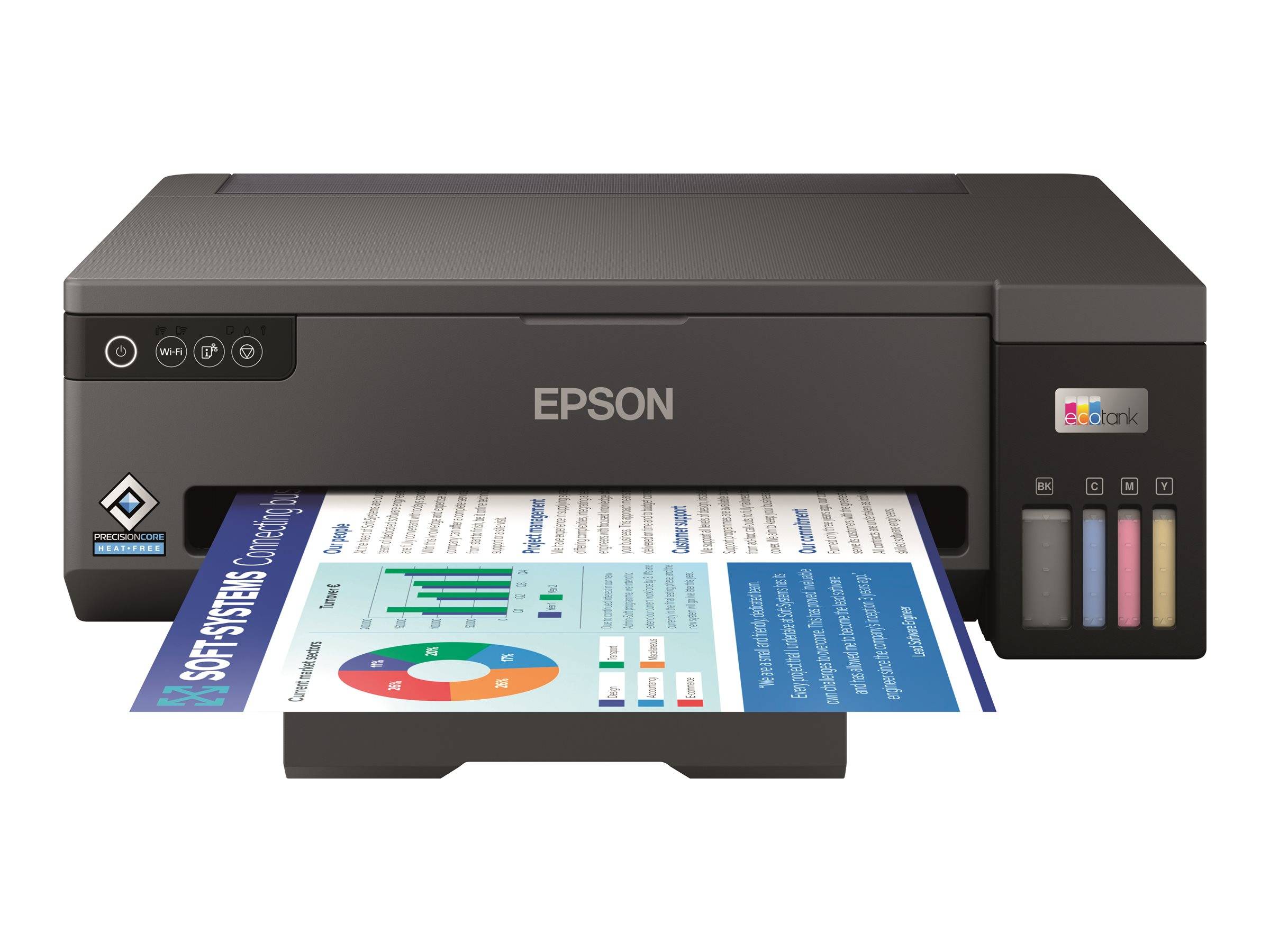 EPSON EcoTank ET-14100 Printer colour inkjet ITS A3 4800x1200dpi 15ppm mono 8ppm colour 100sheets USB Wi-Fi Black-0