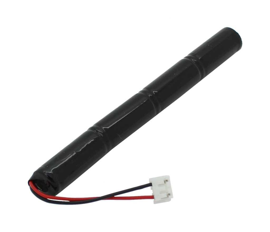 Batterie éclairage de secours NiMH 4.8V 500mAh L1x4 Lady N avec câble 60mm et prise convient pour Fega et Schmitt KMU003