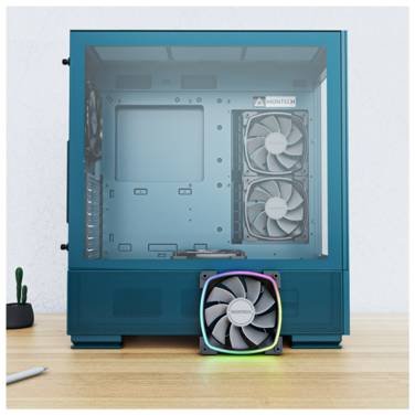 Montech SKY TWO, Midi Tower, PC, Bleu, ATX, micro ATX, Mini-ITX, Gaming, Bleu, Vert, Rouge