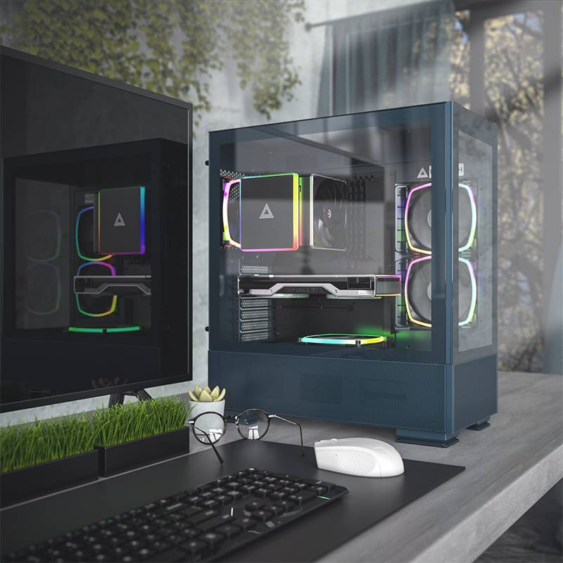 Montech SKY TWO, Midi Tower, PC, Bleu, ATX, micro ATX, Mini-ITX, Gaming, Bleu, Vert, Rouge-2