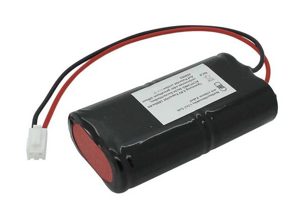 Batterie pour éclairage de secours NiCd 4,8V 1800mAh L2x2 Sub-C avec câble 200mm et fiche remplace CEAG 40066071181