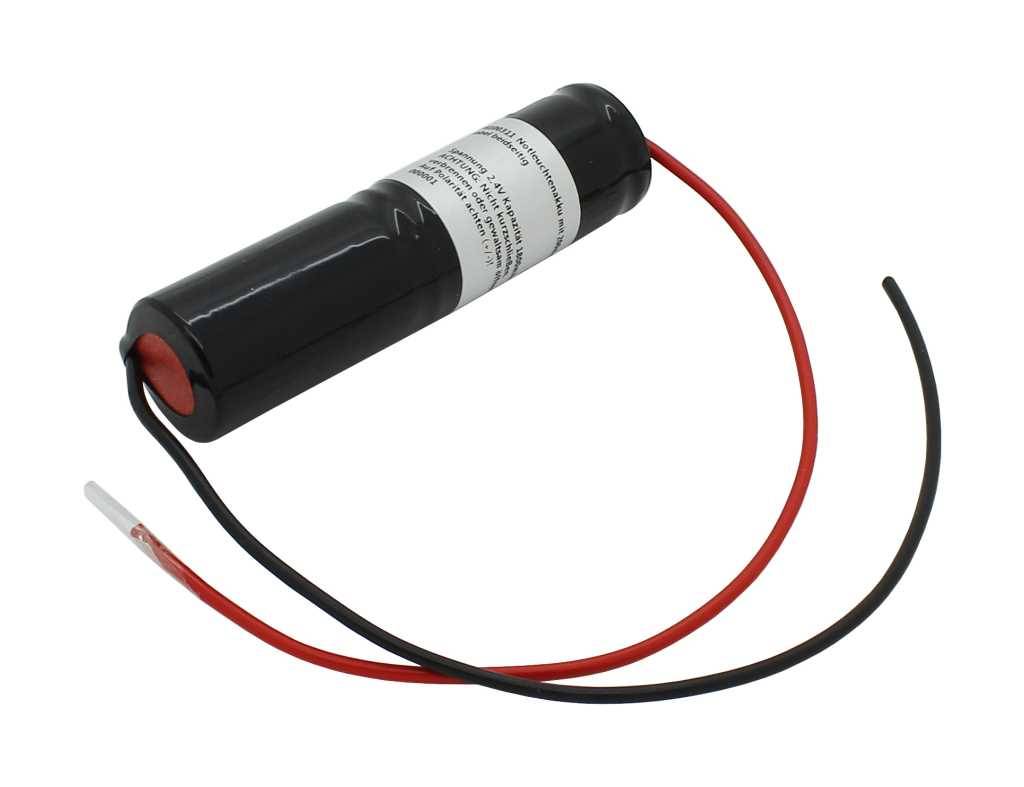 Batterie pour éclairage de secours NiCd 2,4V 1800mAh L1x2 Sub-C avec câble de 200 mm des deux côtés-0