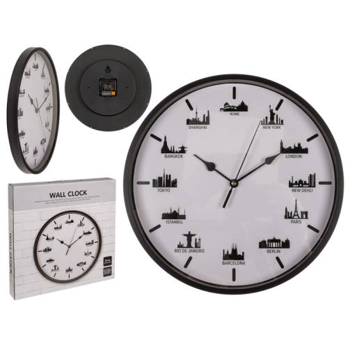 Horloge design Villes du Monde 30 cm-1