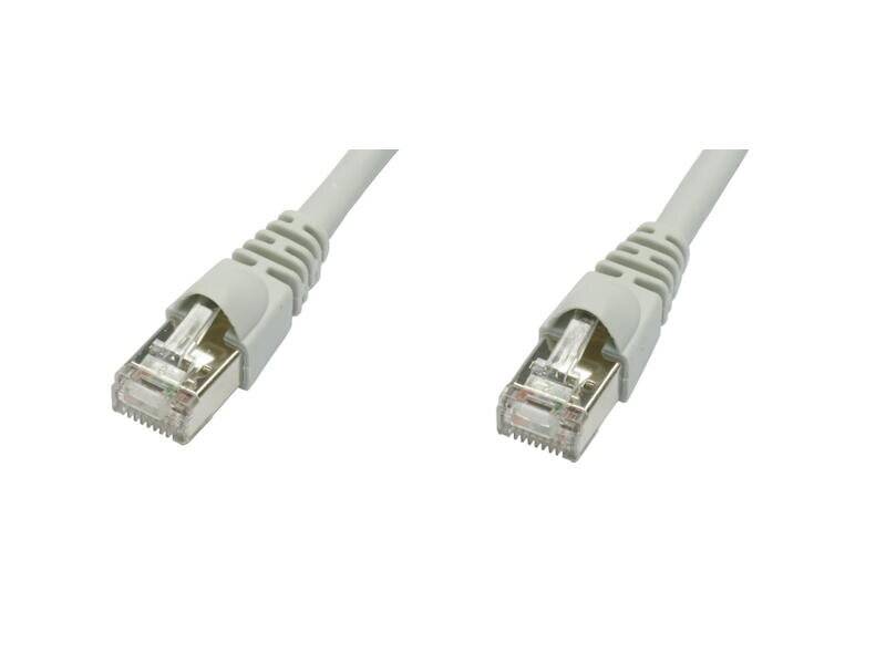 Telegärtner 100008572 RJ45 Câble réseau, câble patch CAT 5e F/UTP 3.00 m gris ignifuge, avec cliquet d'encastrement 1 pc-2