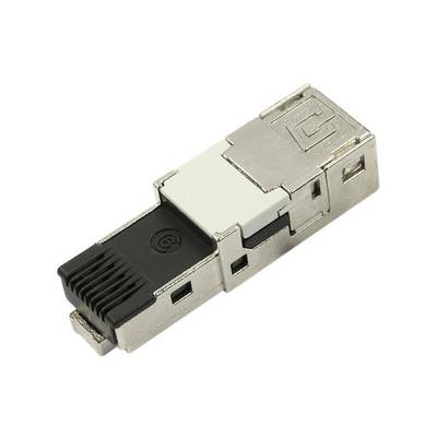 STX V1 RJ45-Insert mâle Cat.6 Telegärtner 100007454 RJ45 mâle, droit Pôle: 8P8C argent (métallisé) 1 pc(s)-0