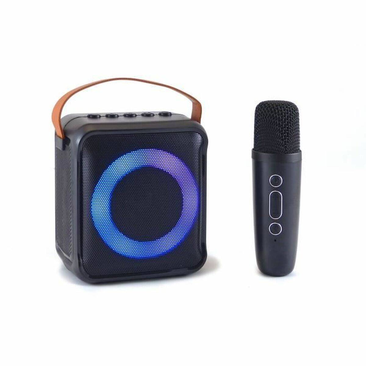 Mini-enceinte Bluetooth KARAOKE noire-0