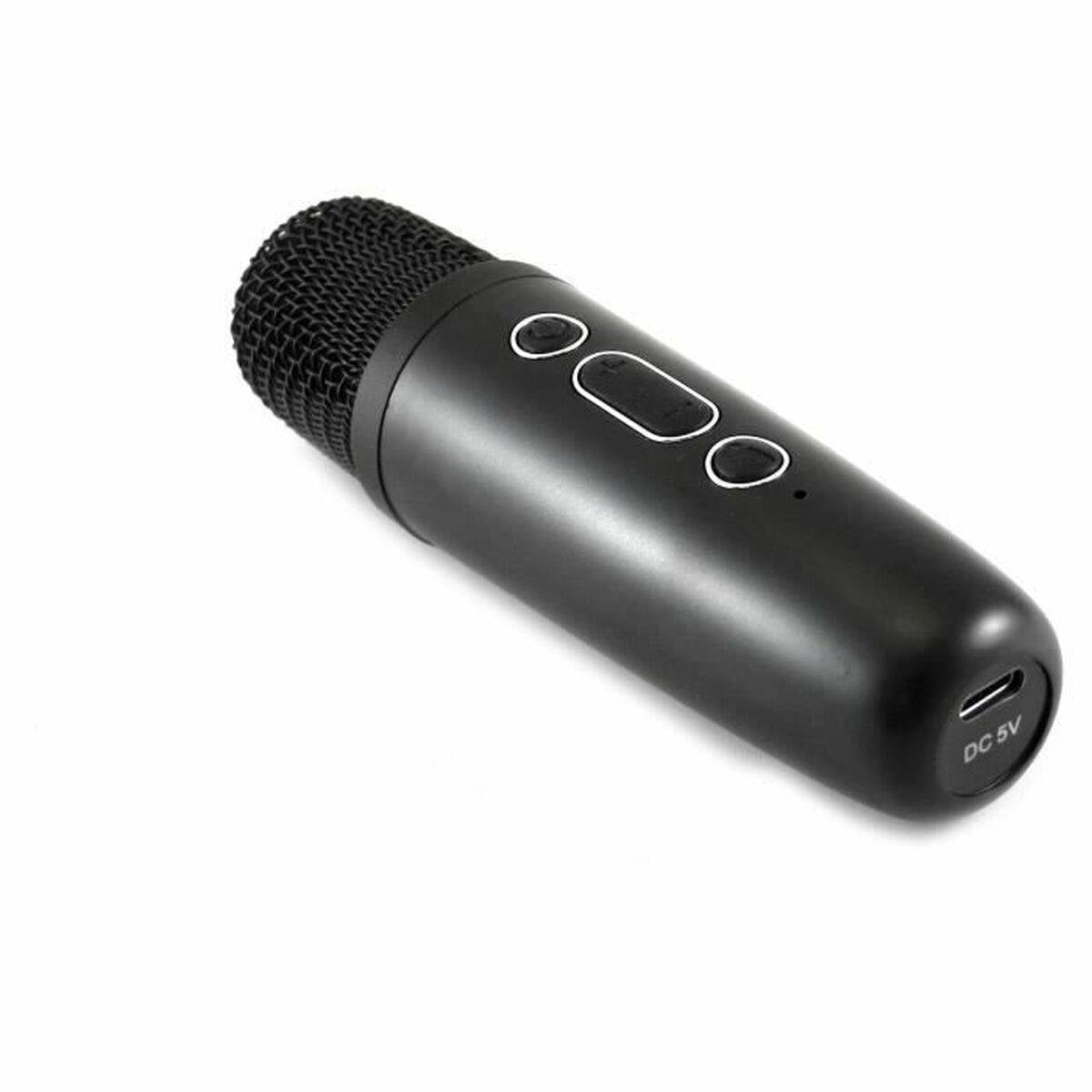 Mini-enceinte Bluetooth KARAOKE noire-1