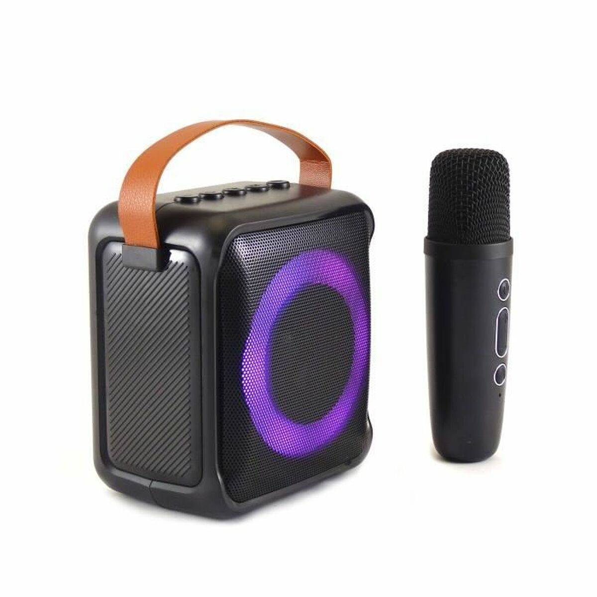 Mini-enceinte Bluetooth KARAOKE noire-2