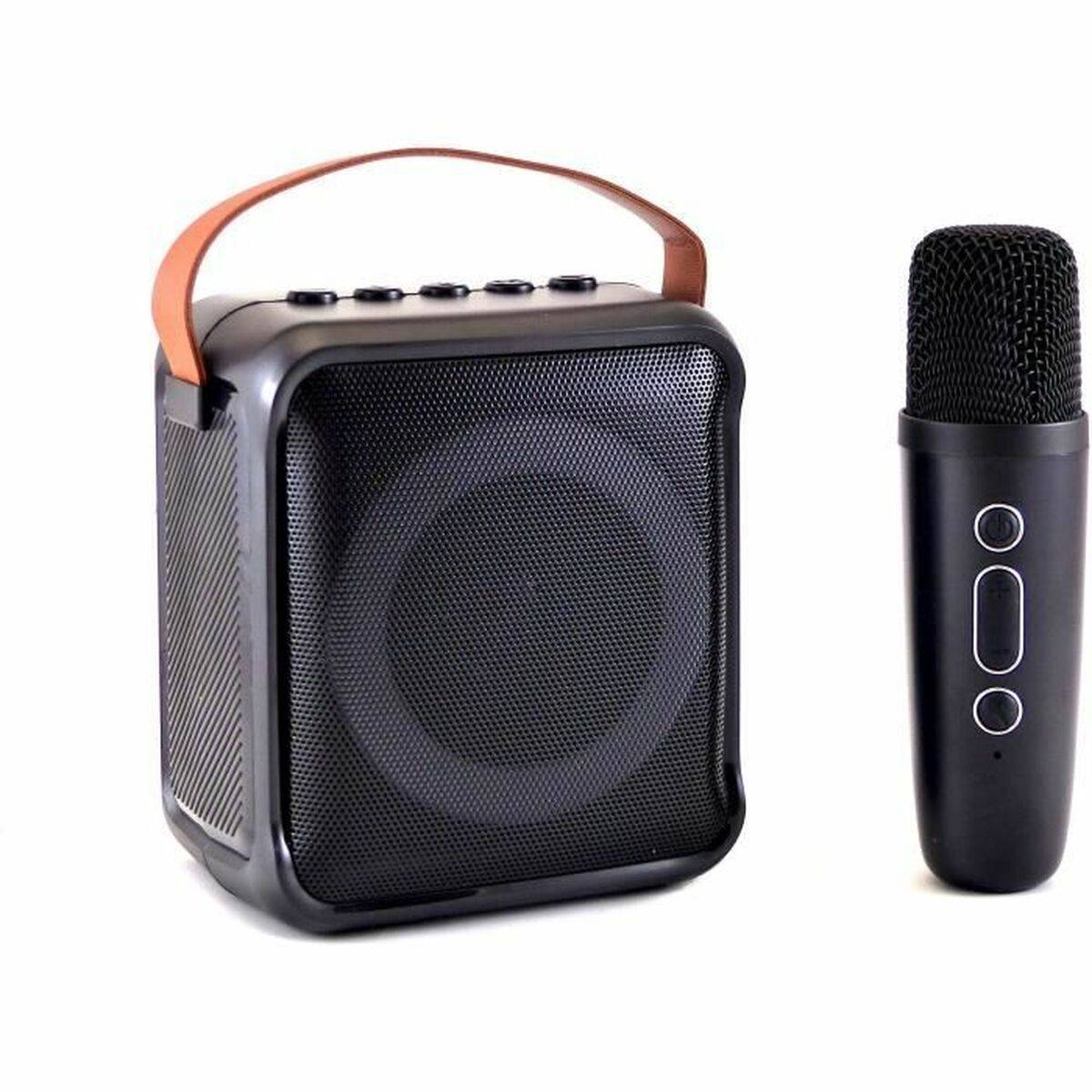 Mini-enceinte Bluetooth KARAOKE noire-3