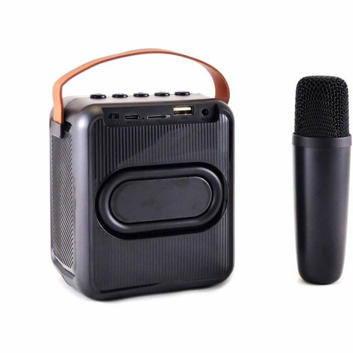 Mini-enceinte Bluetooth KARAOKE noire-4