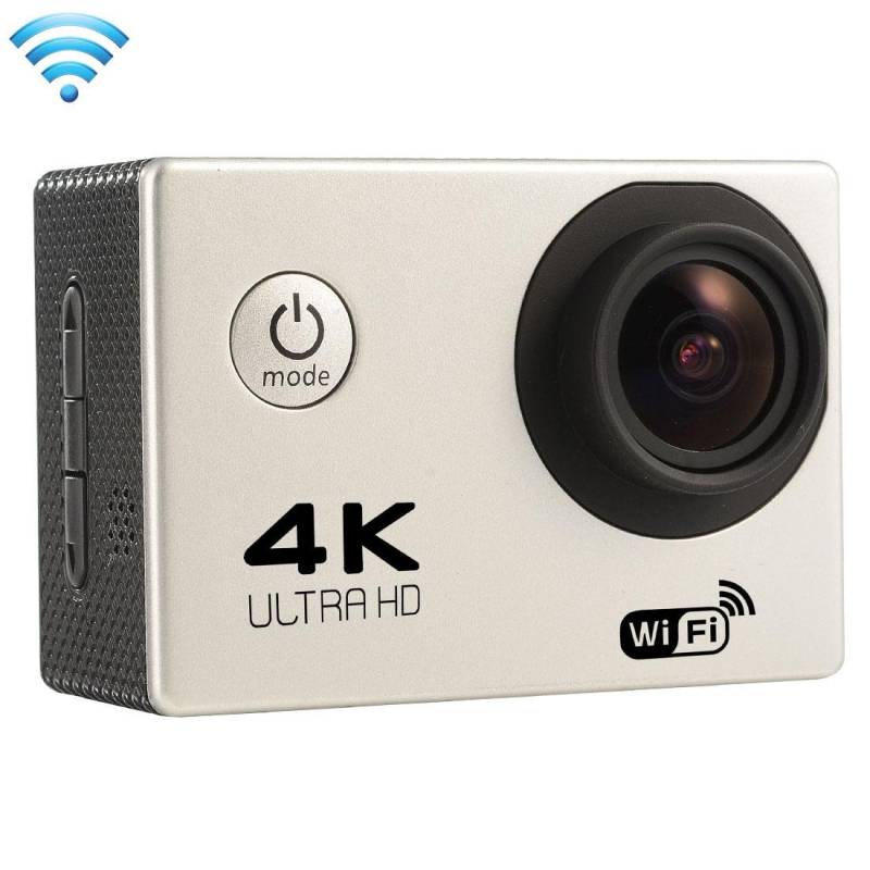 Caméra Sport Étanche Résolution 4K Slow Motion 16Mp Grand Angle 170° Argent + SD 64Go YONIS-0