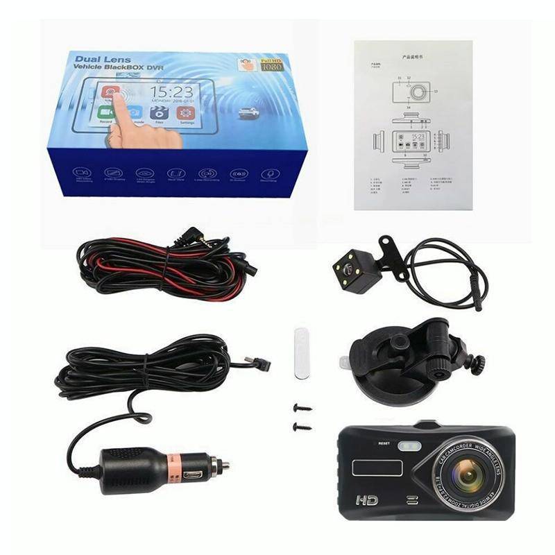 Dashcam 4 Pouces Caméra Voiture + Recul Aide au Stationnement HDR + SD 16Go YONIS-1