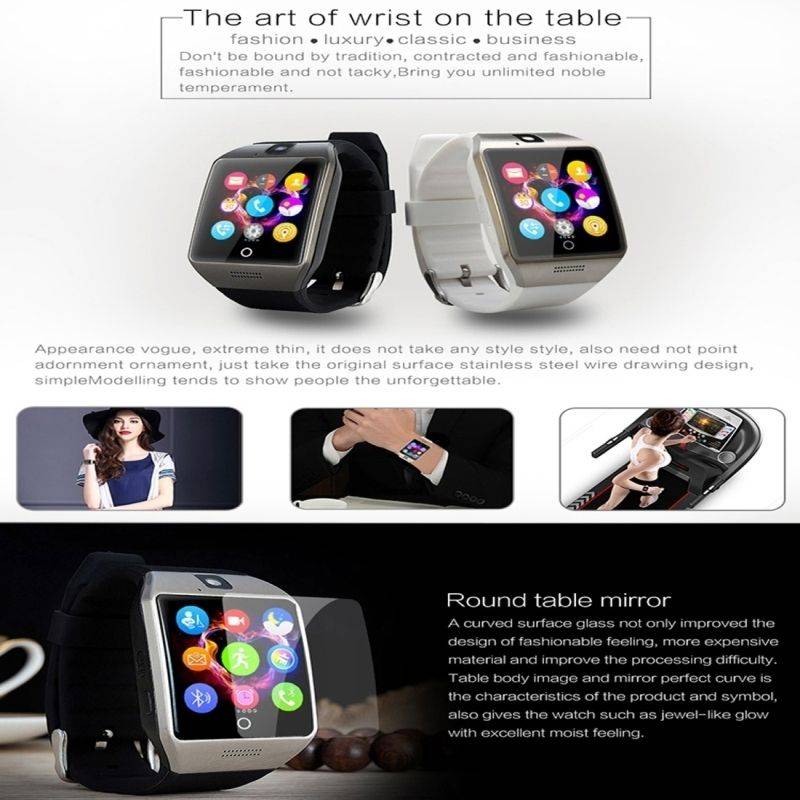 Montre Connectéee Téléphone iOs Android Smartwatch Bluetooth Antiperte Appels Sms Sim Blanc ROM 32 Go YONIS-0