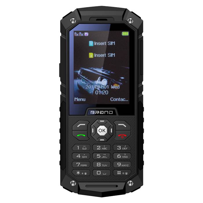 Téléphone Incassable Dual SIM Mobile Antichoc Waterproof IP68 Noir YONIS-0