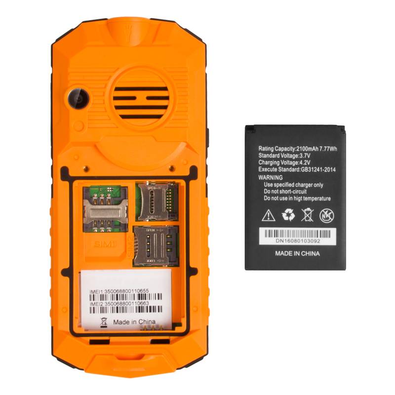 Téléphone Incassable Dual SIM Mobile Antichoc Waterproof IP68 Noir YONIS-2