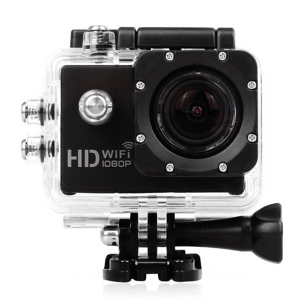 Caméra Wifi Sport Embarquée Plongée Caisson Caméscope 12Mp Full HD 1080P Noir + SD 16Go YONIS