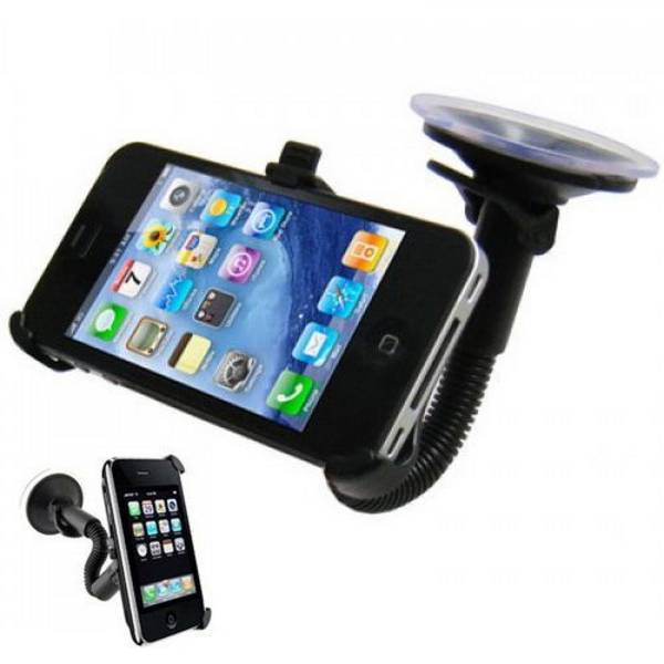 Support Iphone 4 4S Orientable Ventouse Succion Puissante Pare-Brise Auto Noir YONIS