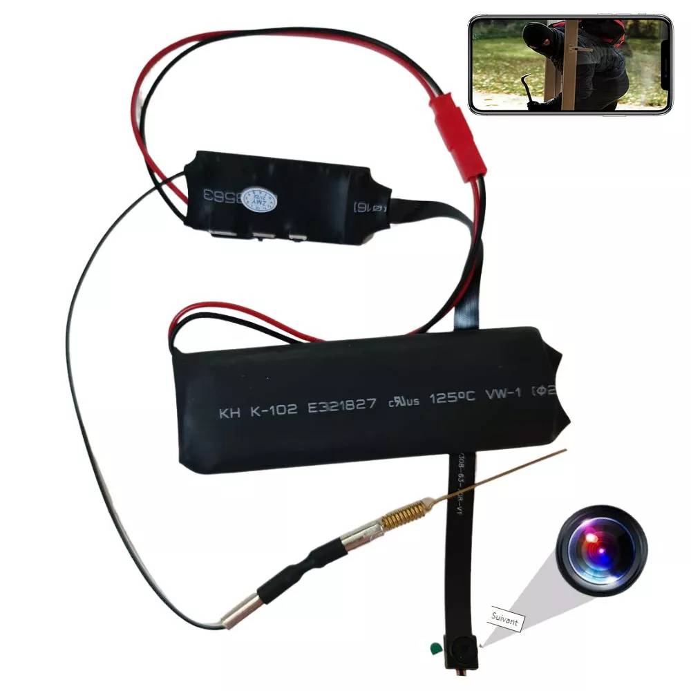 Caméra Miniature Wifi Point To Point Surveillance Smartphone Android Iphone Ipad + SD 8 Go - Yonis-0