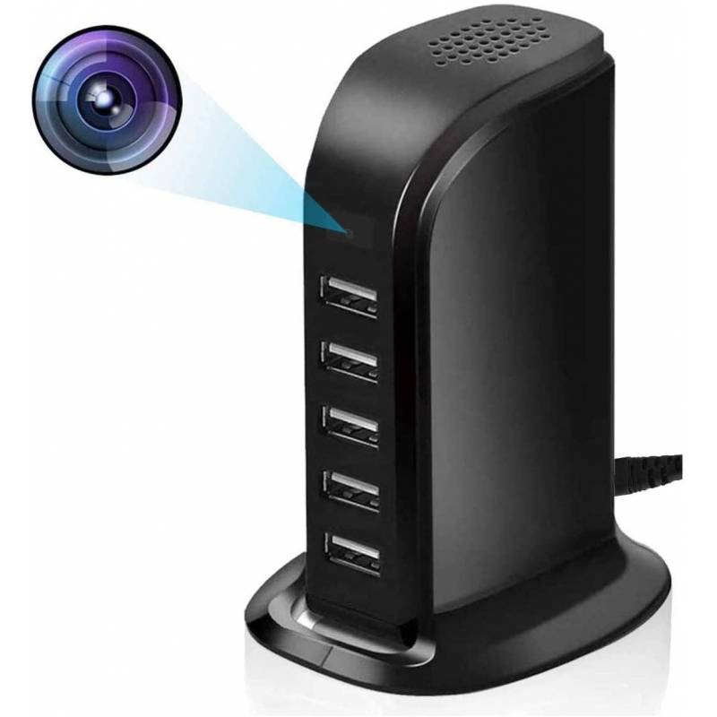 Multiprise USB Caméra Espion Grand Angle 120° Vidéosurveillance Full HD Wi-fi + SD 128Go YONIS-0