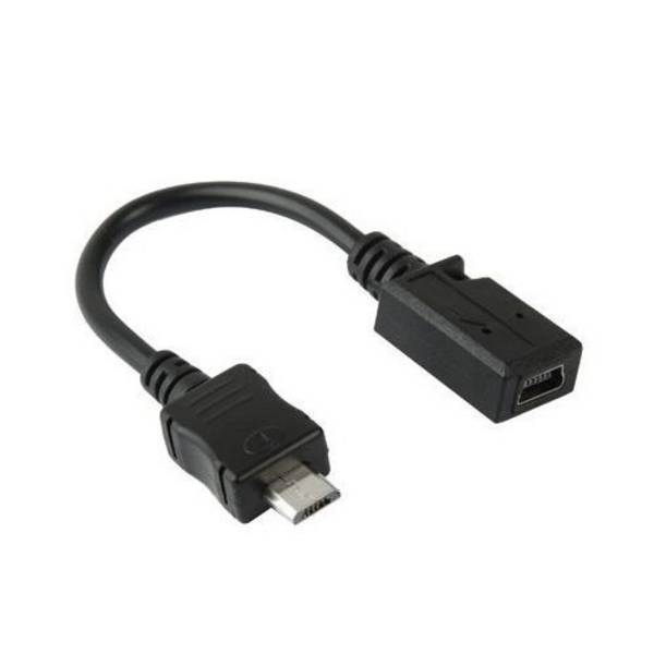 Mini Câble Adaptateur Mini USB Micro USB Femelle Mini USB Mâle Micro USB 13 Cm YONIS
