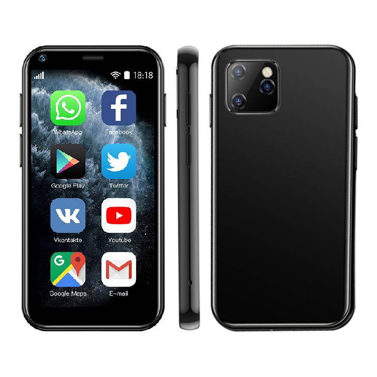 Smartphone Ultra Mince 2.5 Pouces Quad Core Bluetooth Wifi Dual SIM 1GB+8GB 3G Noir YONIS-0