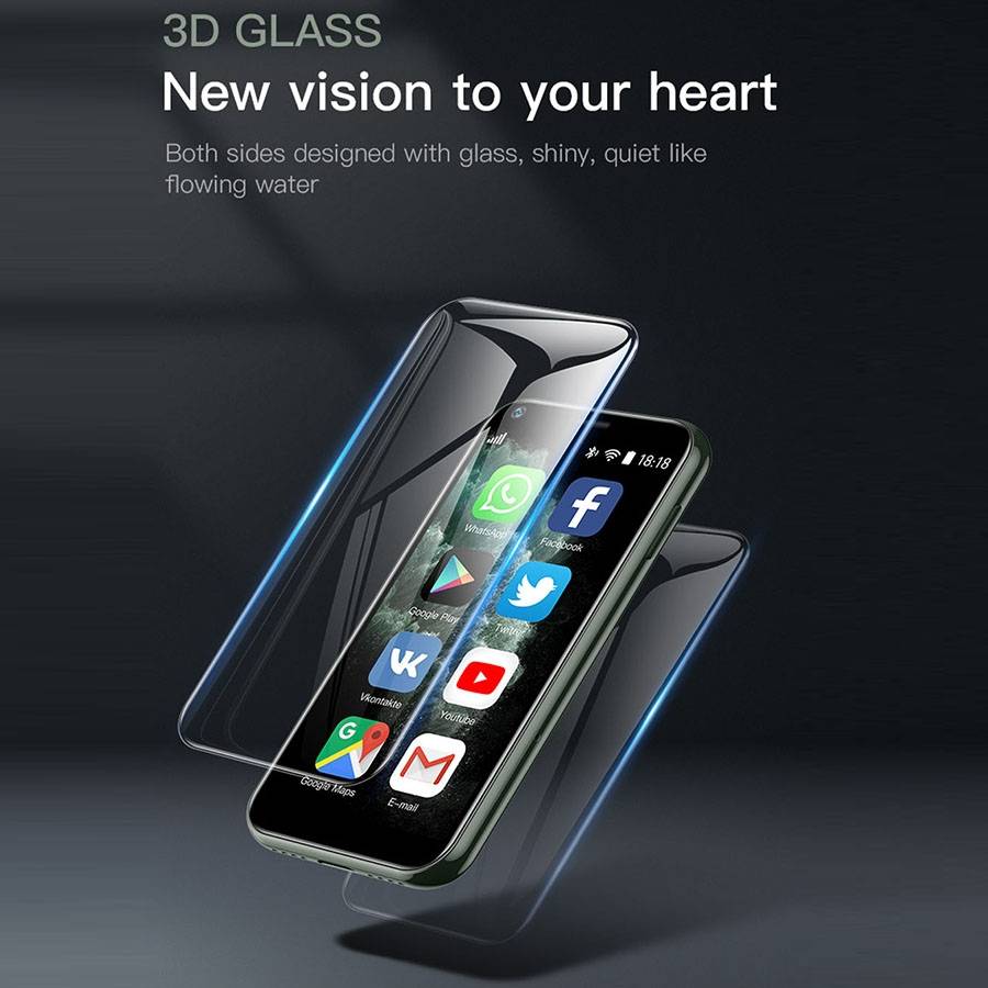 Smartphone Ultra Mince 2.5 Pouces Quad Core Bluetooth Wifi Dual SIM 1GB+8GB 3G Noir YONIS-3