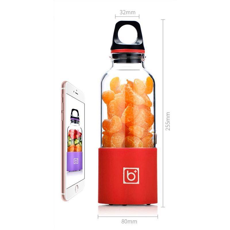 Petit Mixeur Smoothie Milkshake Blender Portable Jus de Fruit 500ml USB Bleu YONIS-2