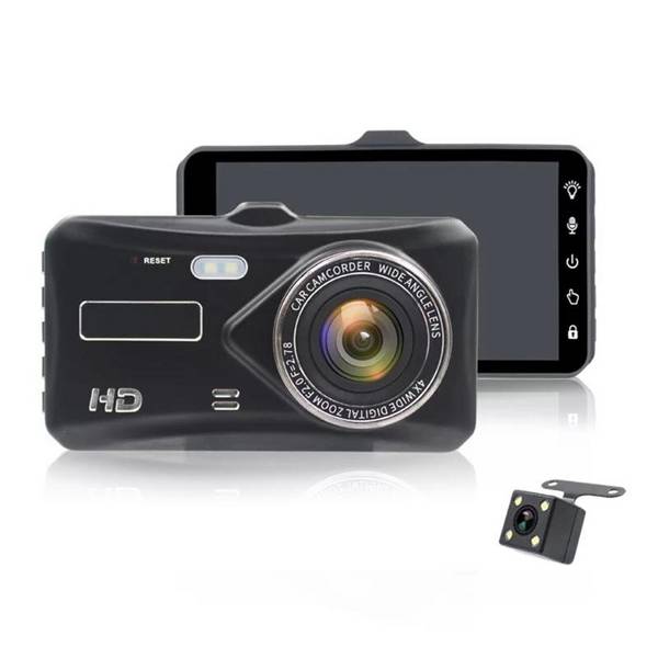 Dashcam 4 Pouces Caméra Voiture + Recul Aide au Stationnement HDR YONIS