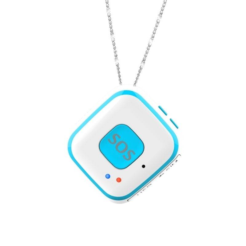 Super Mini Traceur Android iOs GPS Collier GSM Wifi AGPS Communication Sos Bleu YONIS-0