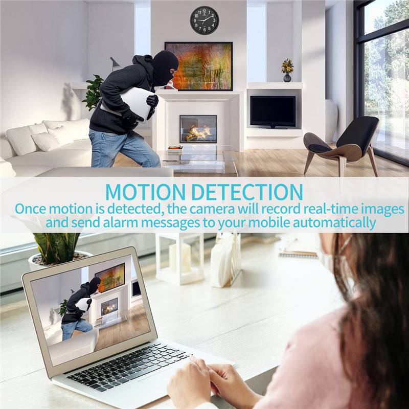 Horloge Murale Caméra Espion WiFi FHD 1080P Vidéosurveillance Android iOs + Micro SD 64 Go - Yonis-1