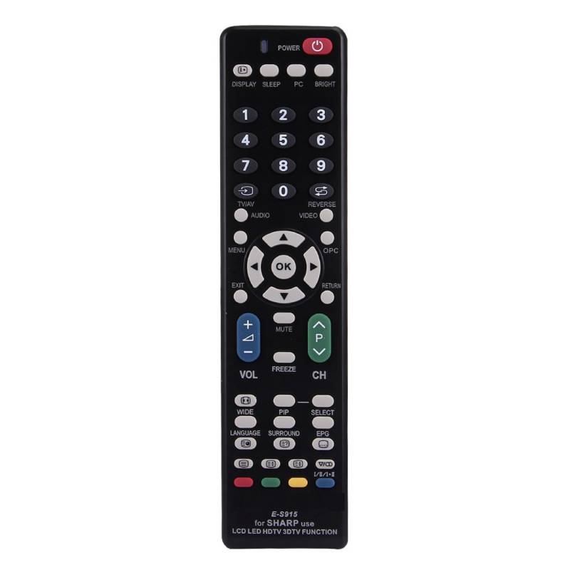Télécommande Universelle Télévision Sharp LEDtv Lcdtv HDtv 3Dtv Piles Aaa Noir - Yonis-0