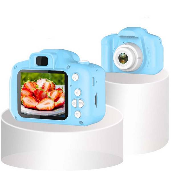 Appareil Photo Enfant 8MP HD Ecran 2.0 Pouces Portable SLR Jouet Numérique + SD 16Go Bleu YONIS