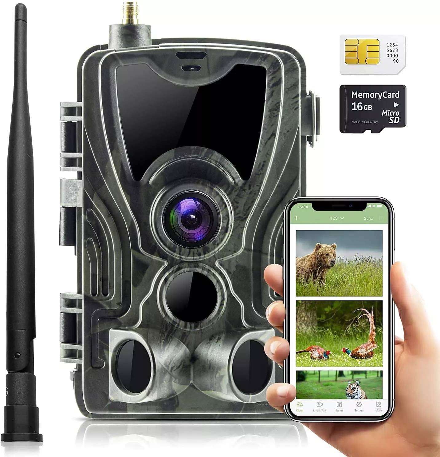 Caméra de Chasse et 4K Compatible Android IOS Infrarouge Waterproof 30 MP + SD 32Go YONIS-0