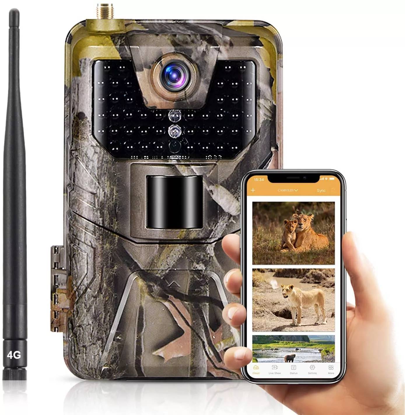 Caméra de Chasse GPS 4K Détection Mouvement Vision Infrarouge 30Mpx Etanche + SD 16Go YONIS-0