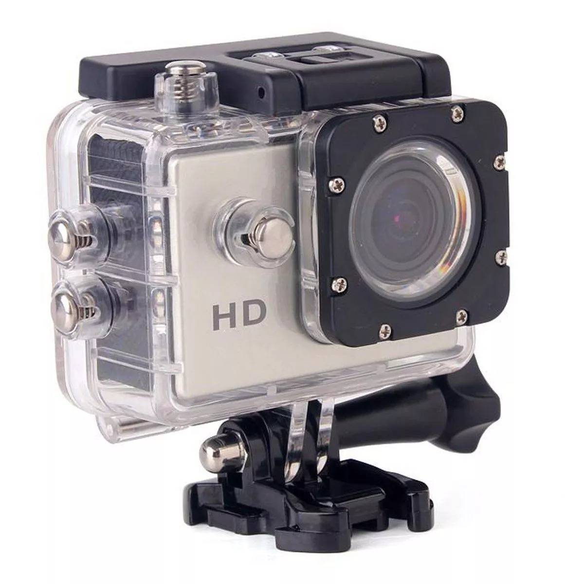 Mini Caméra Sport HD 1080P Étanche 30M Écran 1.5' Photos Vidéo Angle 140° Argent + SD 4Go YONIS-0