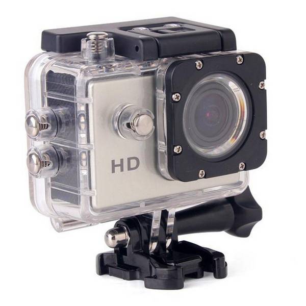 Mini Caméra Sport HD 720P Étanche 30M Écran 1.5' Photos Vidéo Angle 140° Argent + SD 32Go YONIS