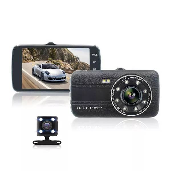 Dashcam 4 Pouces HD 1080P Vision Nocturne Enregistrement Double Intelligent Pour Voiture + SD 32Go YONIS