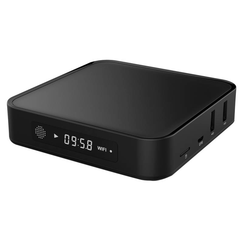 Tv Box Android UHD Quad Core 2.0 Ghz Affichage LED 4K Support Wifi SD Noir YONIS-0