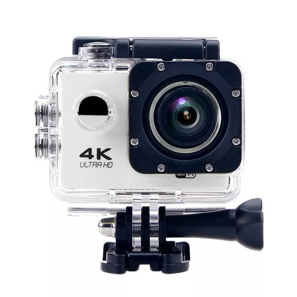 Caméra Étanche 4K Sport Slow Motion Image 16Mp Wi-Fi HDMI Blanc + Kit Fixation YONIS