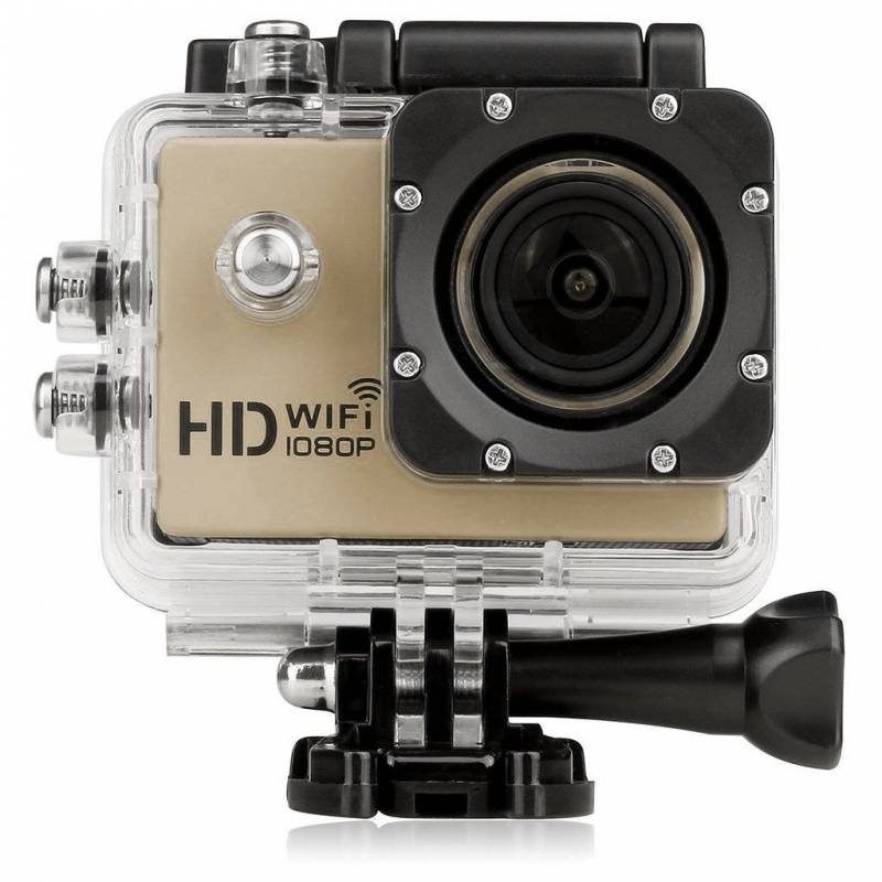 Caméra Wifi Sport Embarquée Plongée Caisson Caméscope 12Mp Full HD 1080P Or 64Go YONIS-0