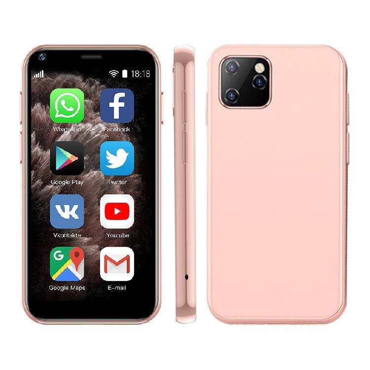 Smartphone Ultra Mince 2.5 Pouces Quad Core Bluetooth Wifi Dual SIM 1GB+8GB 3G + SD 4Go Rose YONIS-1