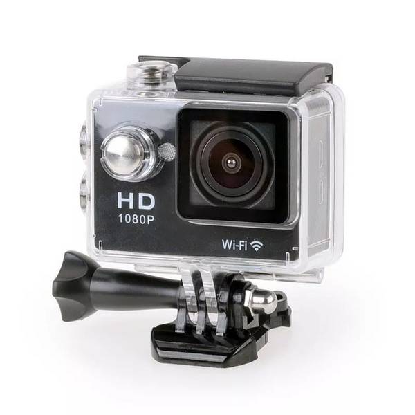 Caméra Sportive Étanche 30M 170° Full HD 1080P Wifi Time Lapse Multi Sport Noir + SD 16Go YONIS