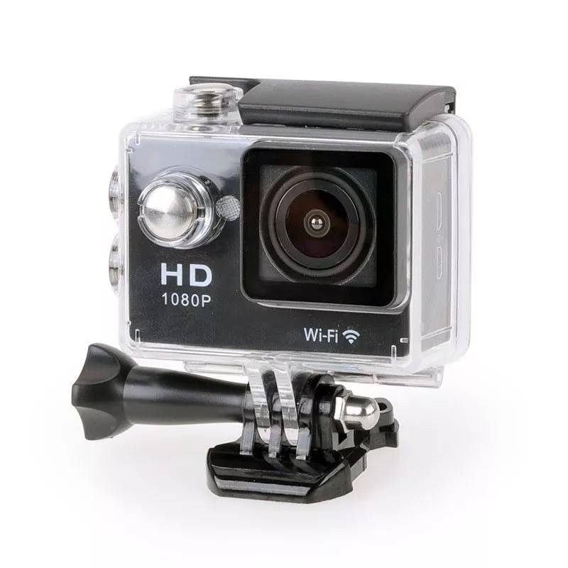 Caméra Sportive Étanche 30M 170° Full HD 1080P Wifi Time Lapse Multi Sport Noir + SD 16Go YONIS-0