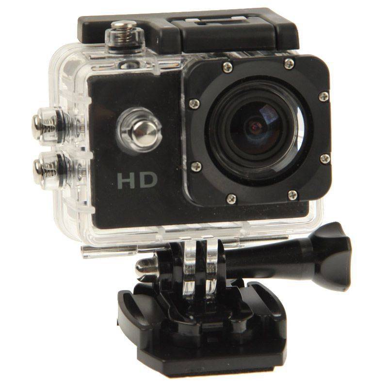 Mini Caméra Sport HD 720P Étanche 30M Écran 1.5' Photos Vidéo Angle 140° Noir + SD 8Go YONIS-0