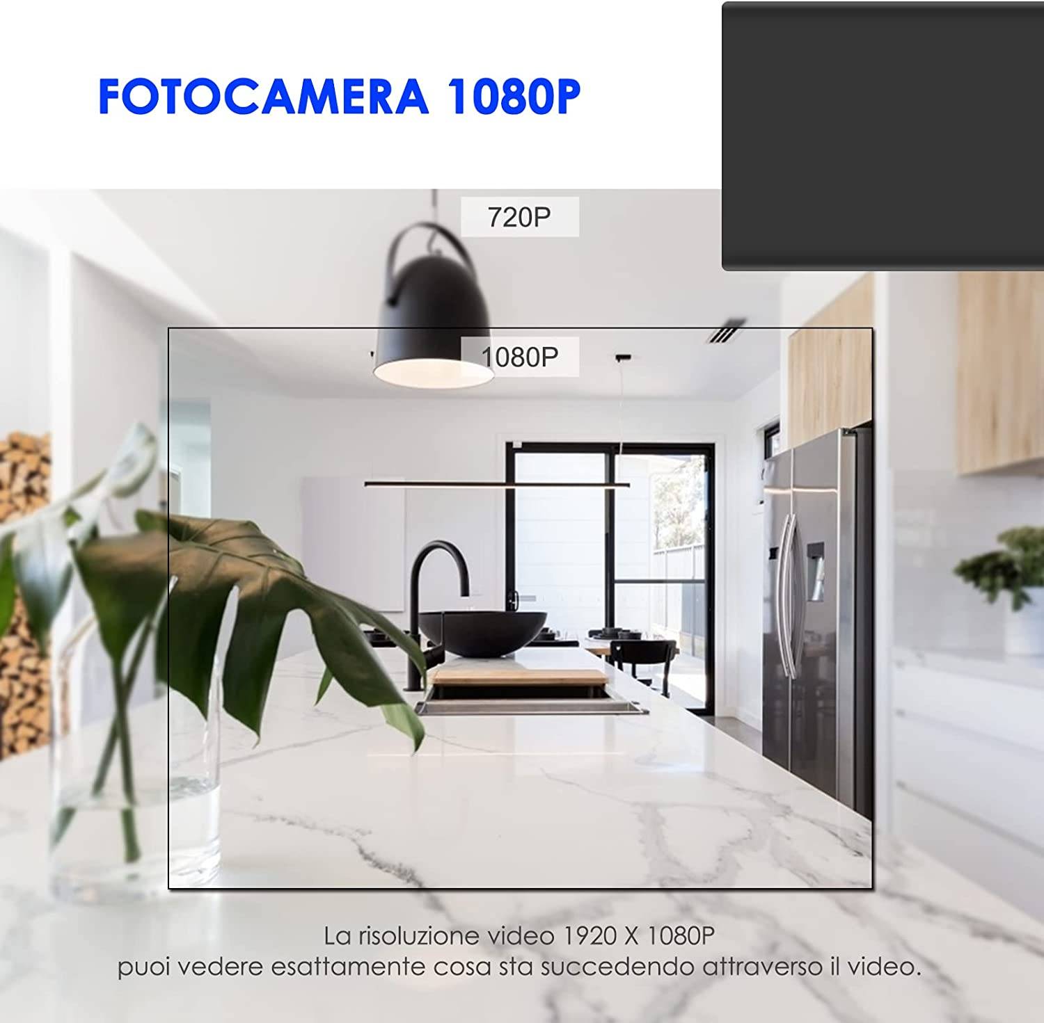 Caméra Espion FULL HD 1080P Longue Durée Batterie 10000 Mah Détection Mouvement + SD 8 Go - Yonis-0
