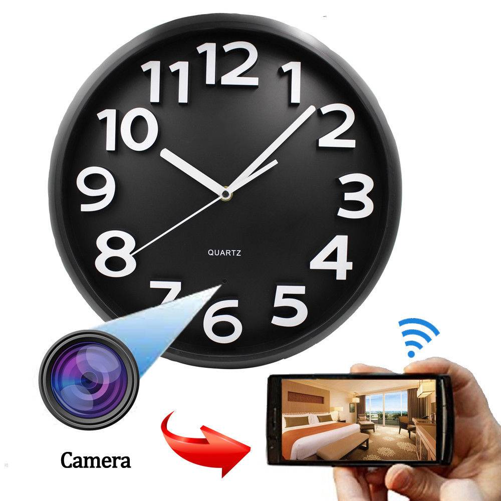 Pendule Murale Caméra Espion P2P Horloge Full HD 1080P Vision Longue Distance + SD 32Go YONIS-1
